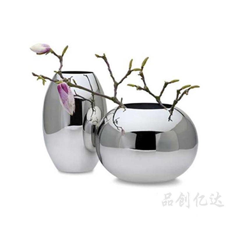 装饰花瓶-不锈钢球形天体花瓶摆件