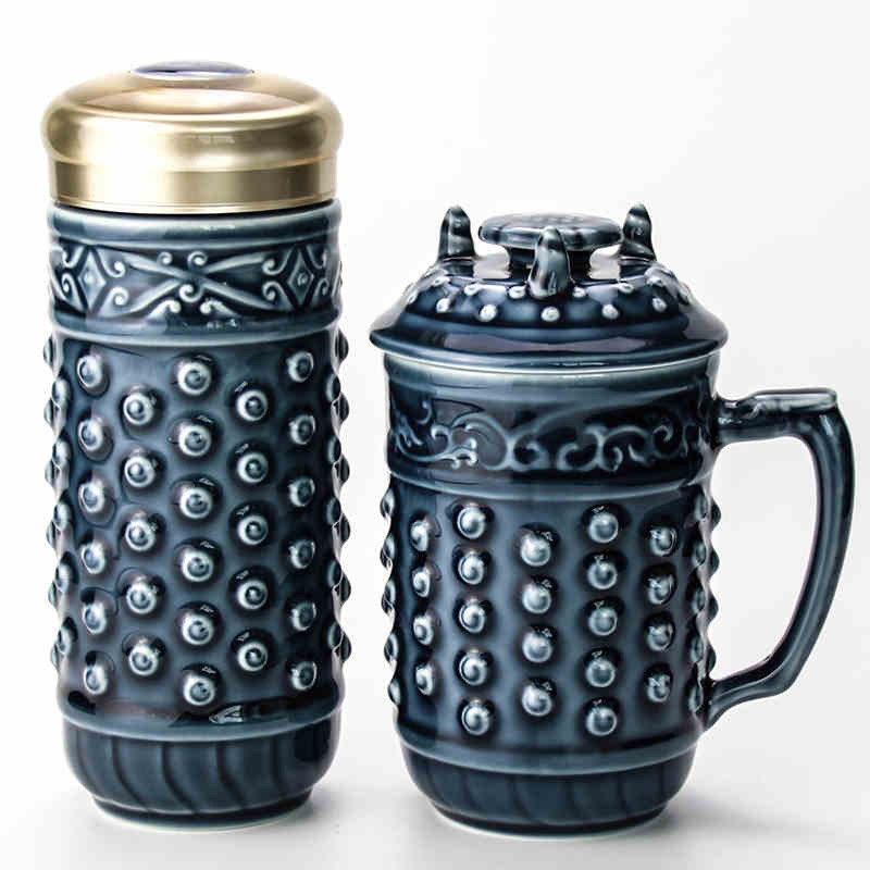 商务瓷器-高档陶瓷茶 随身杯